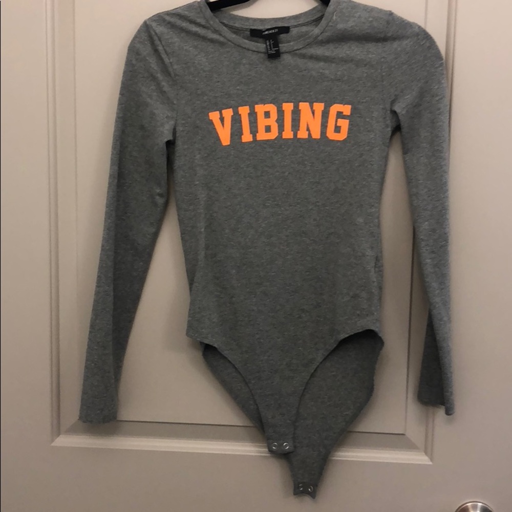 Long sleeve snap body suit